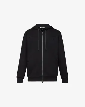 Nylon and Cotton Hoodie PR462100 Black