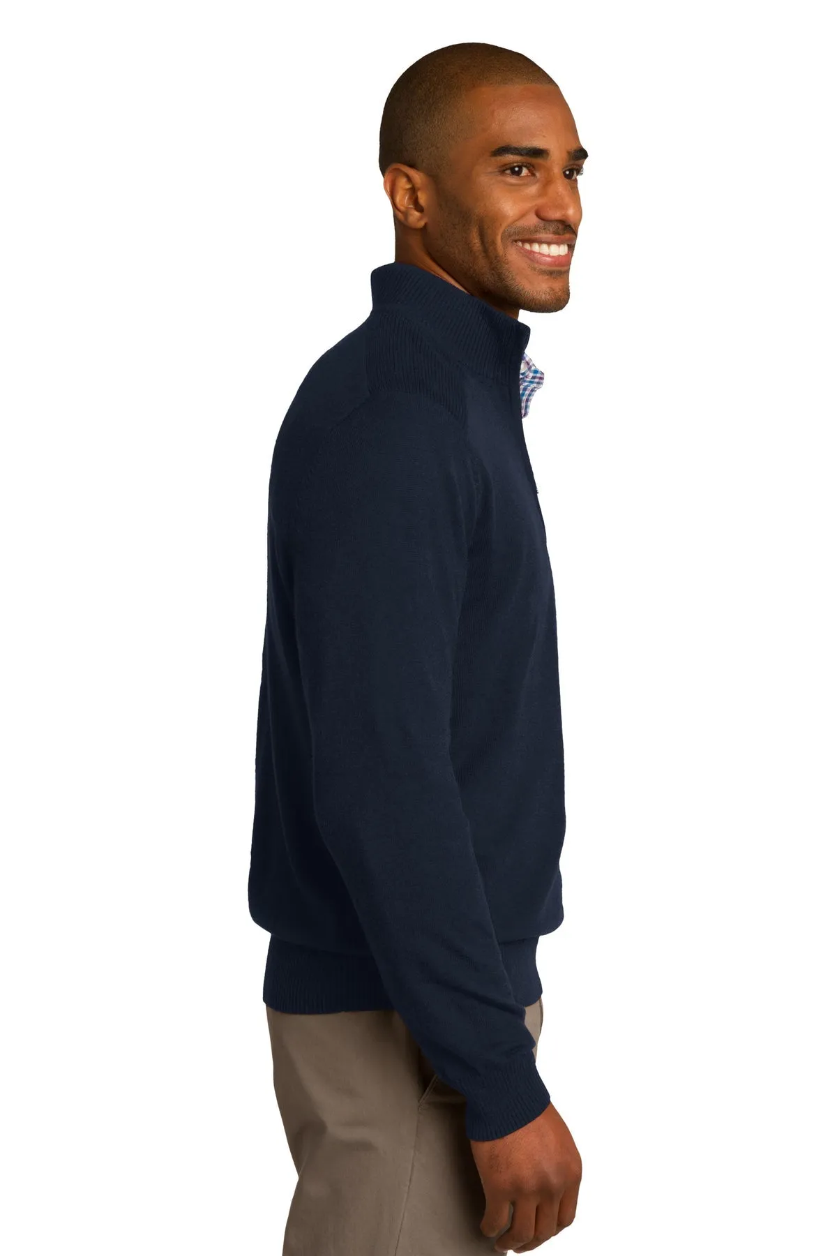 Port Authority 1/2-Zip Branded Sweaters, Navy