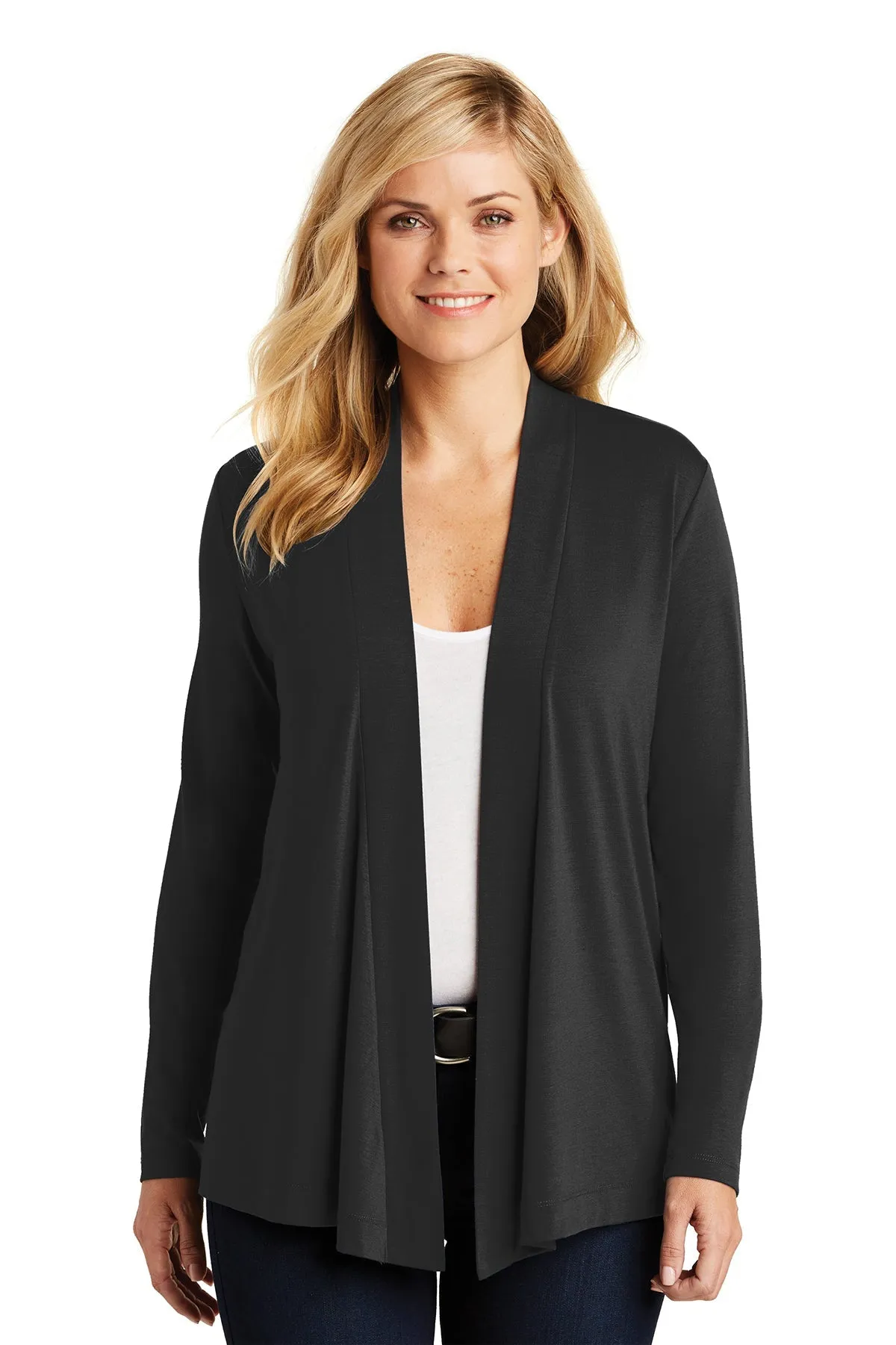 Port Authority Ladies Branded Concept Knit Cardigans, Black