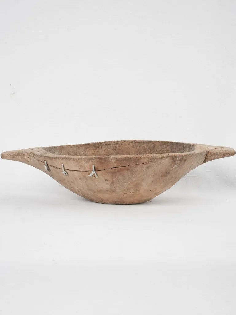 Primitive wooden grain bowl - round 18"