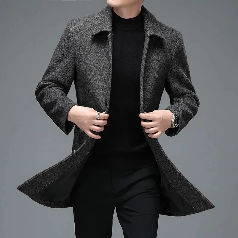 Quality Mens Over Coat Winter Jackets/Woolen Long Overcoat