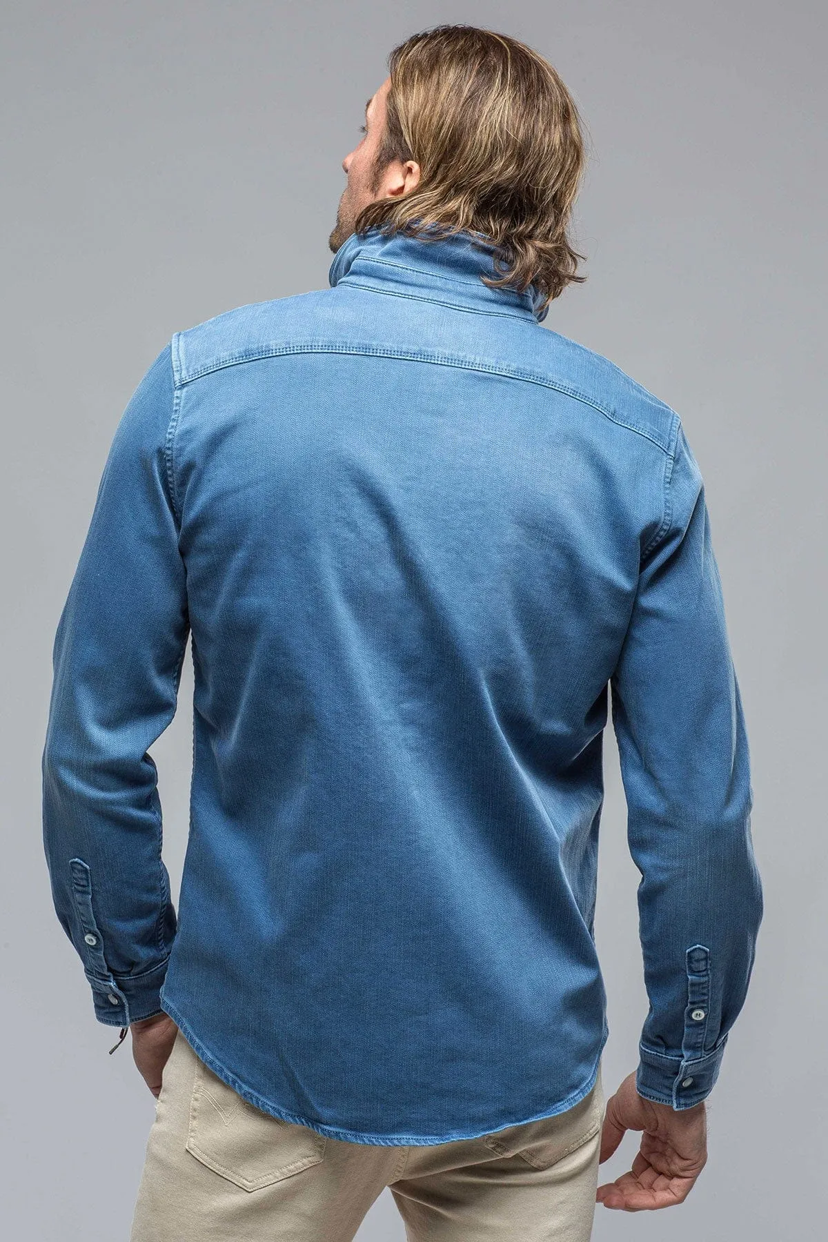 Ranger Colored Denim Snap Shirt In Olympic Blue