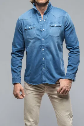 Ranger Colored Denim Snap Shirt In Olympic Blue