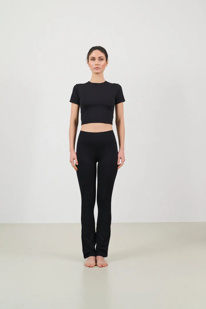 RIVER LIFT high-waisted flare legging - Black