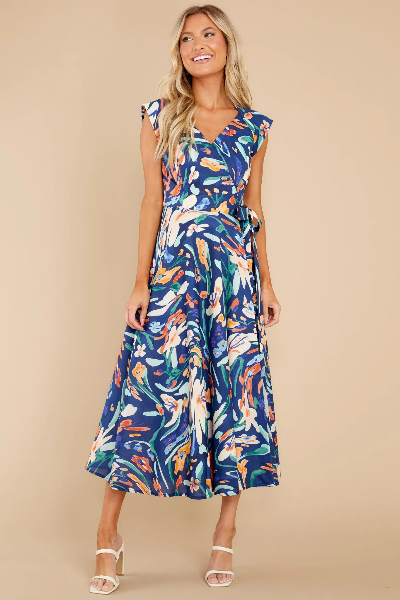 Rosa Jaleo Azul Print Dress