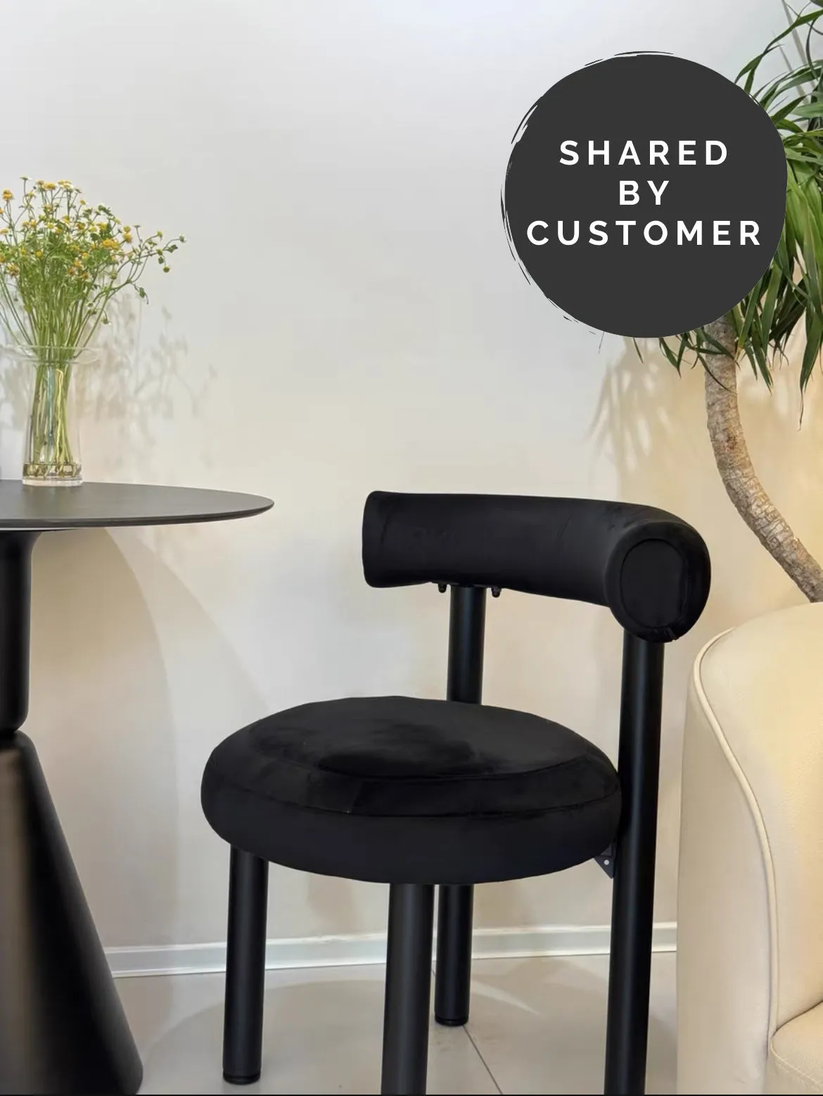 Round Upholstered Dining Chair