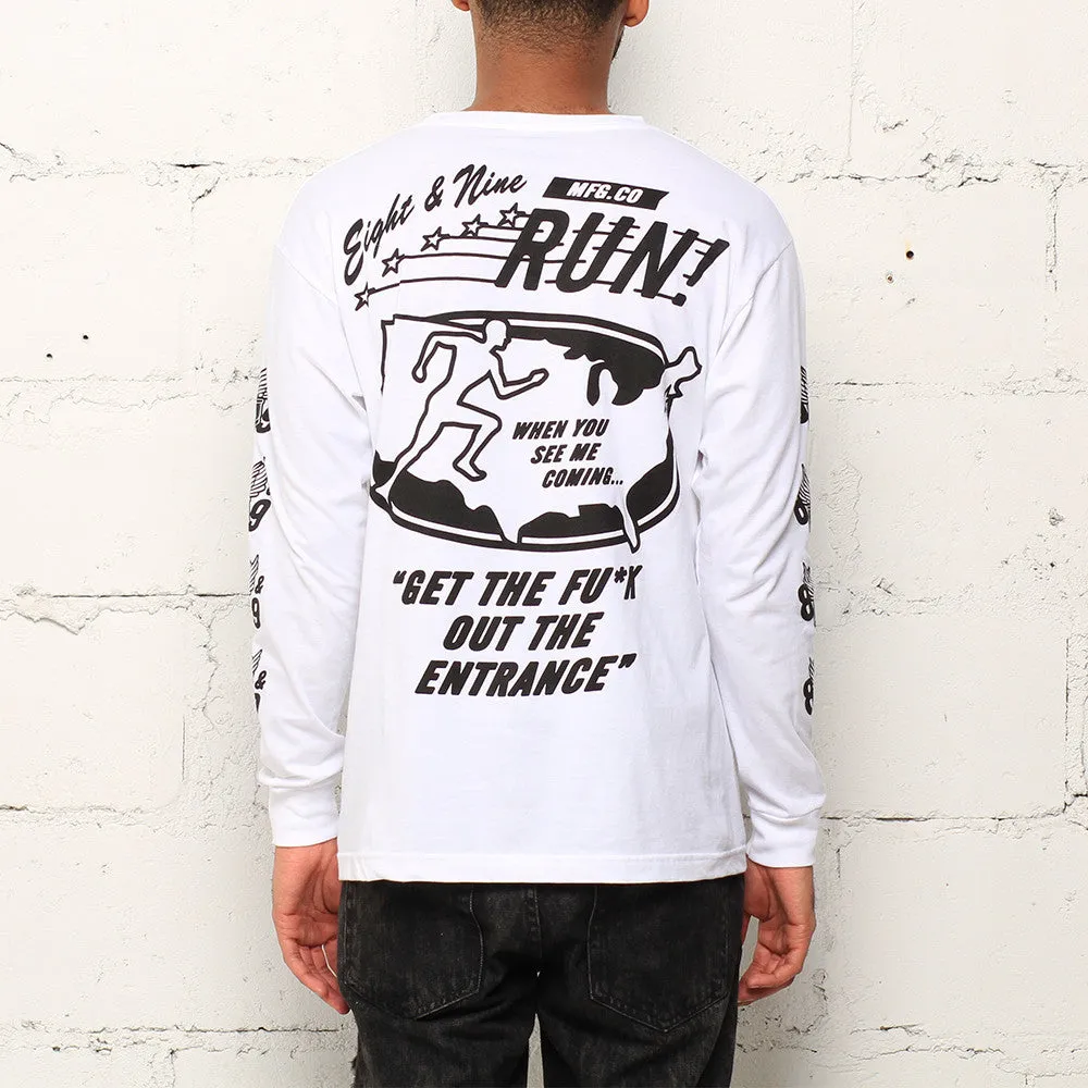 Run L/S T Shirt White