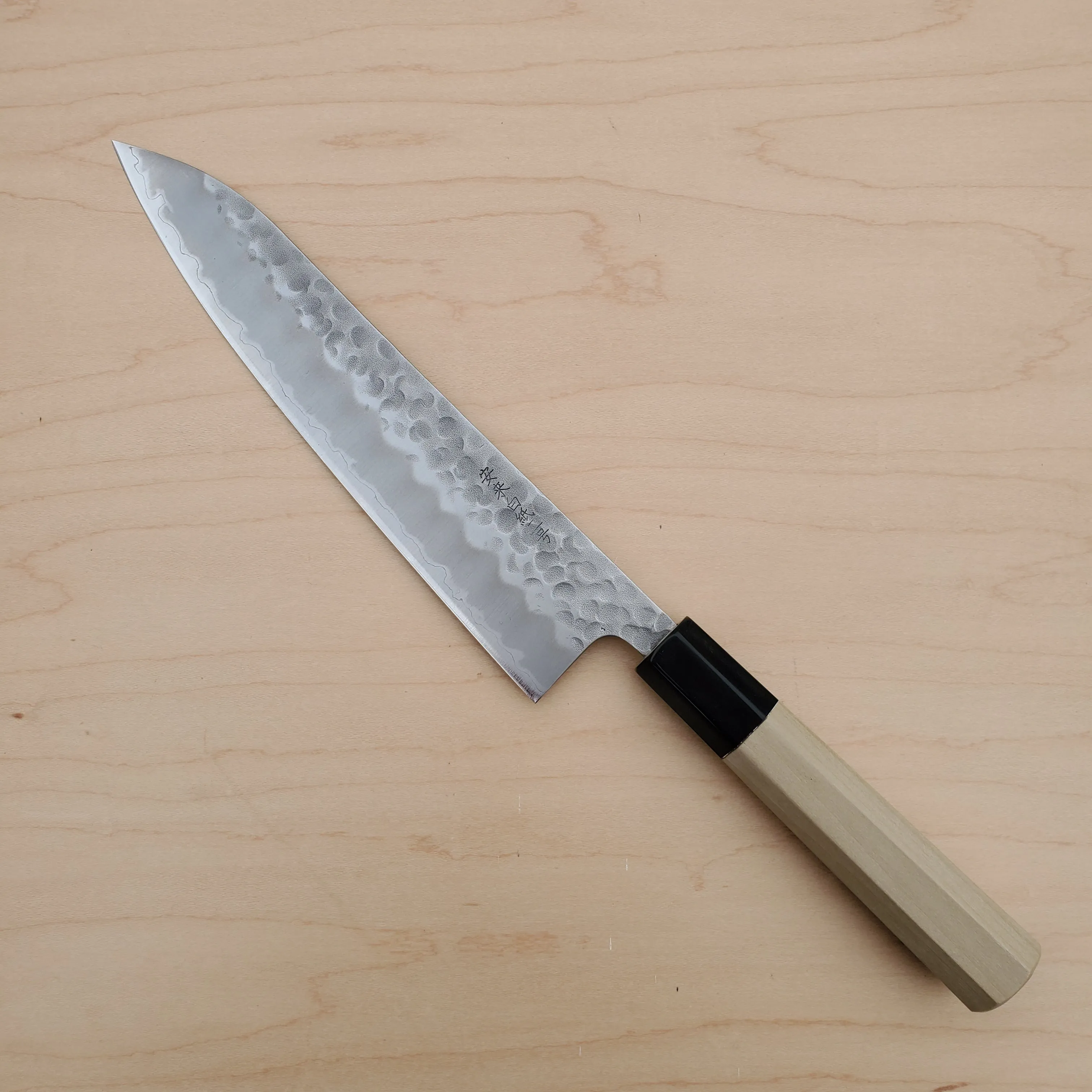 Sakai Kikumori Shirogami #2 210mm Gyuto Tsuchime