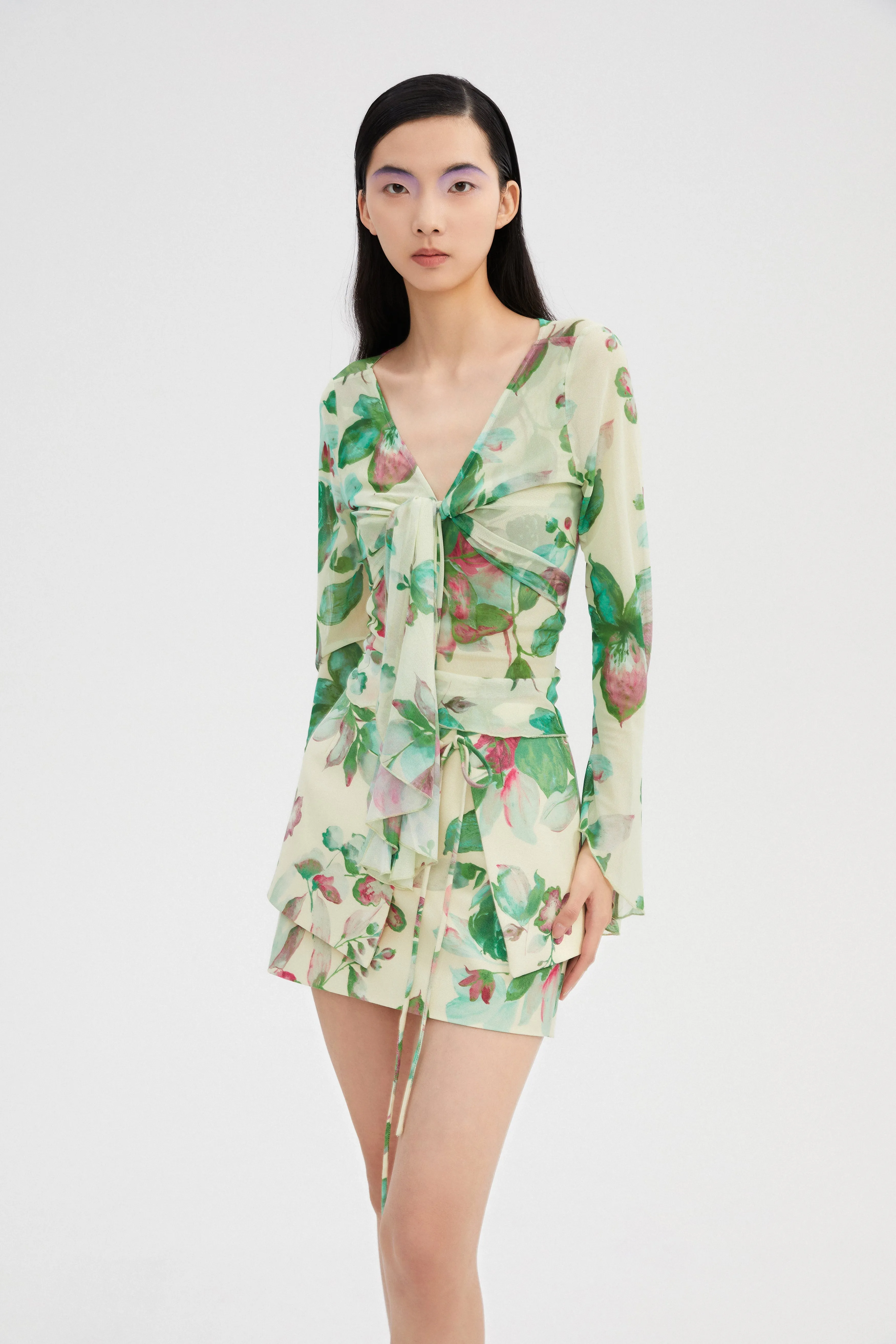 SEJIE | Spring Fantasy Printed Twist Top