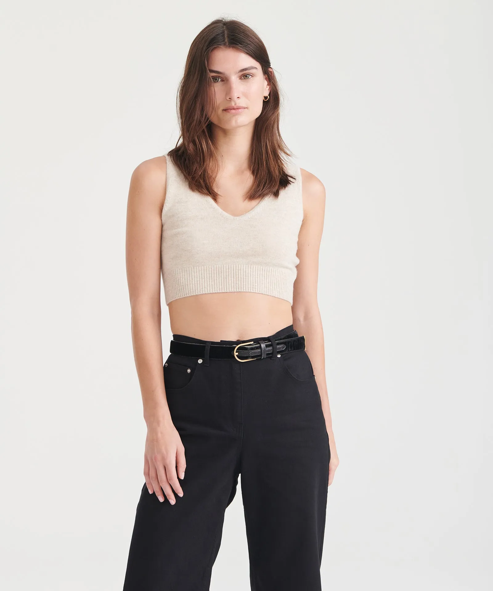 Signature Cashmere Longline Bra Tops