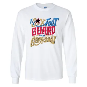 Six Foot Guard From Georgetown Long Sleeve T-Shirt | Bubba Chucks White Longsleeve Tee Shirt