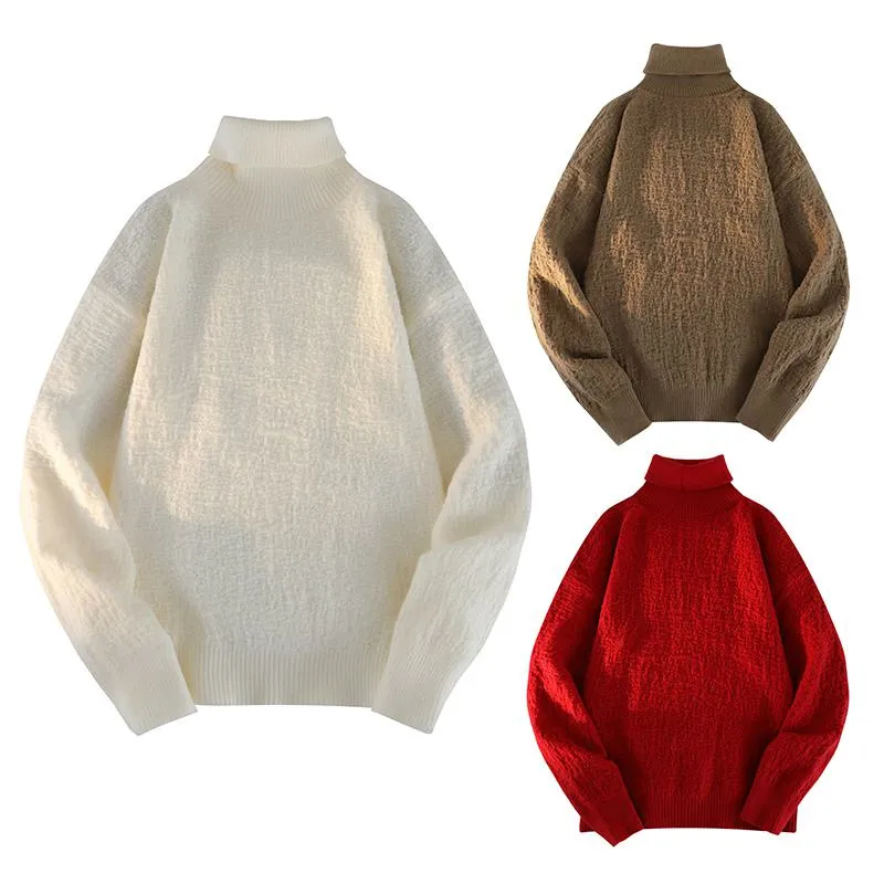 Solid Minimalist High-Neck Sweater