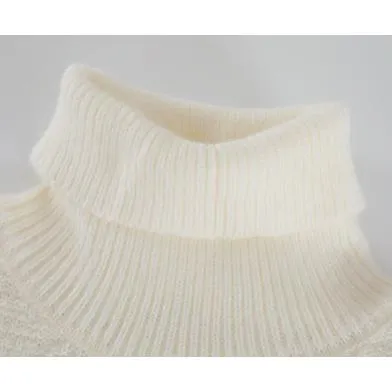 Solid Minimalist High-Neck Sweater