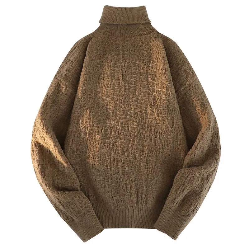 Solid Minimalist High-Neck Sweater