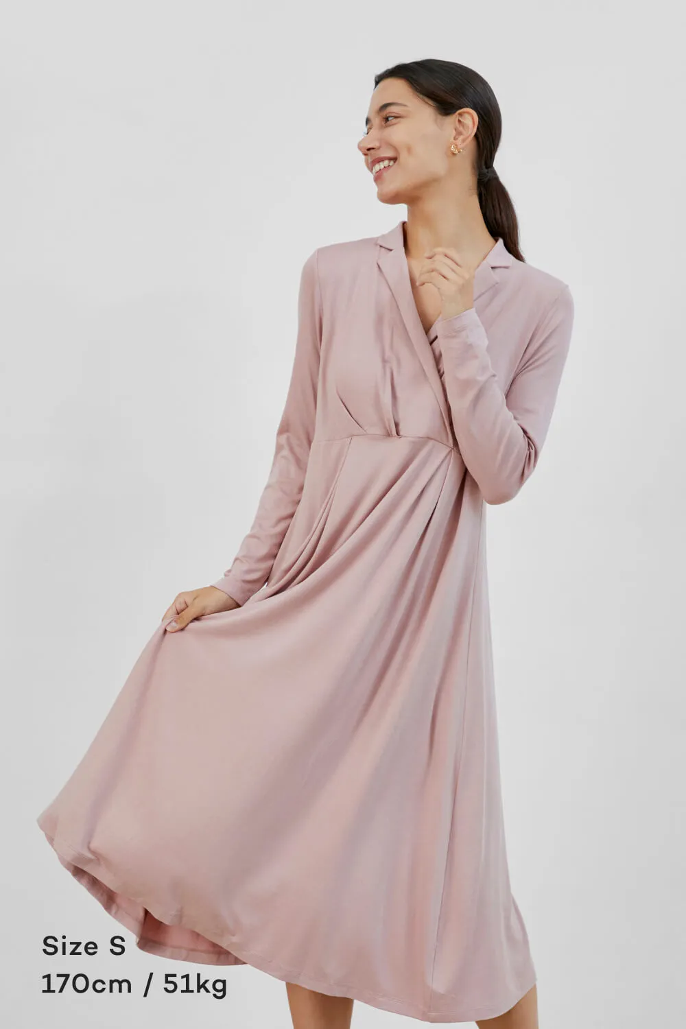 SUPERFINE MODAL Collar Wrap Dress