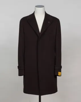 Tagliatore Single Breasted Overcoat / Dark Brown