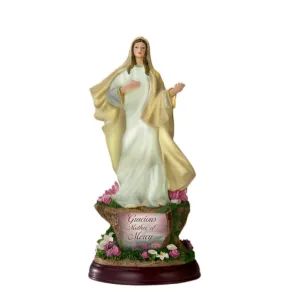 The Bradford Exchange Blessed Mother Sculpture Collection Issue #4 Gracious Mother Of Mercy St. Mary Sculpture Religious Handcrafted Detail, Hand-Painted & Illuminating by Thomas Kinkade 9-Inches