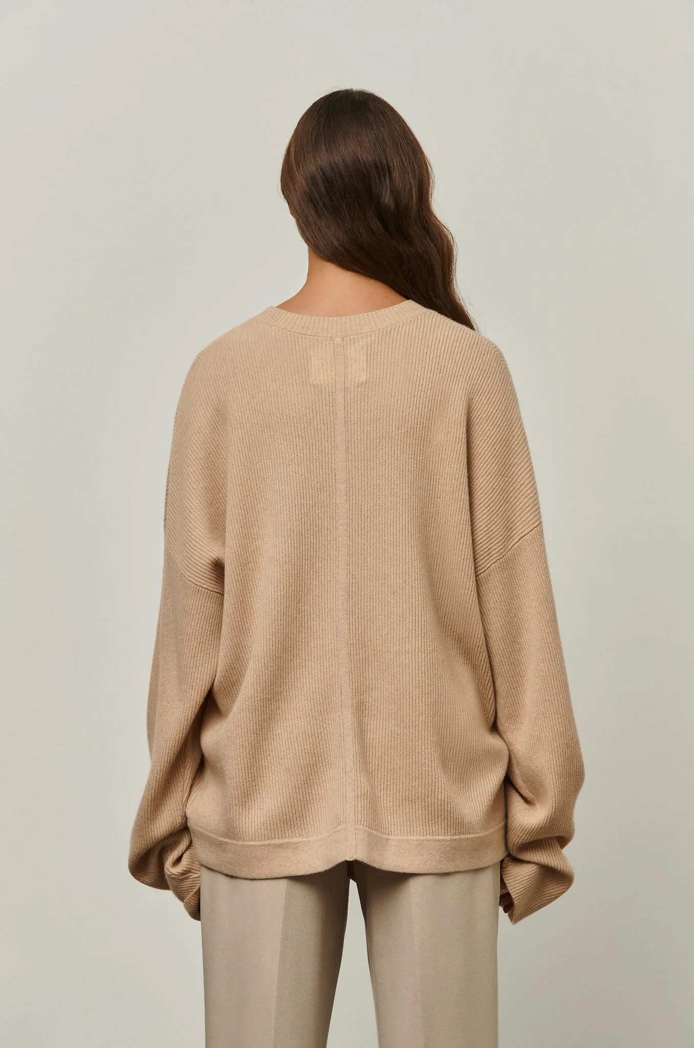 The Hunter - Oatmeal Oversized Cashmere Blend Sweater