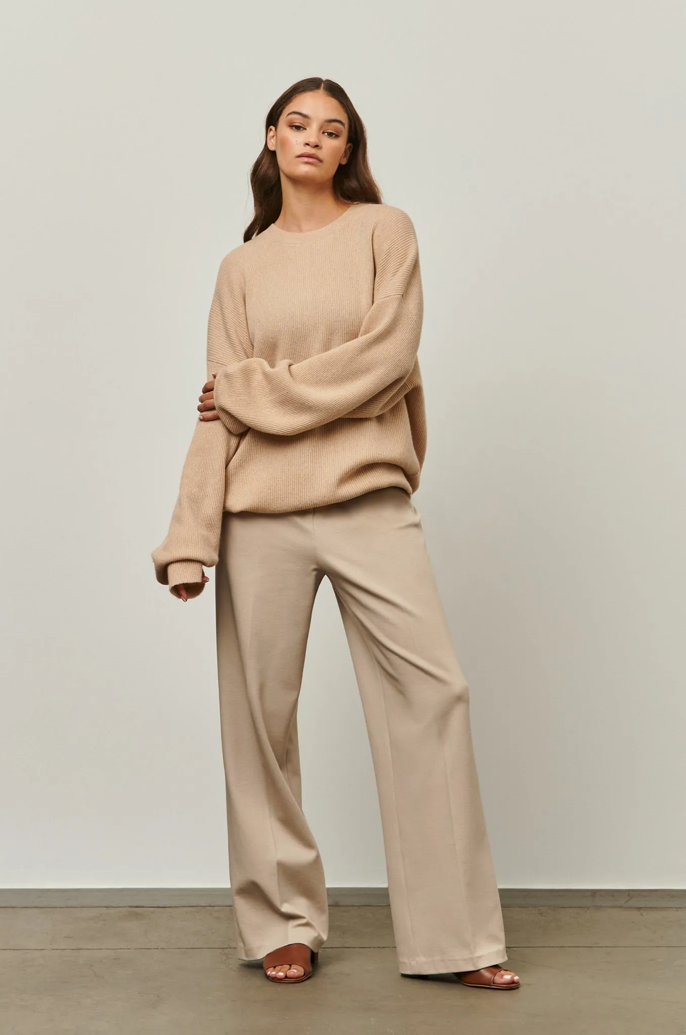 The Hunter - Oatmeal Oversized Cashmere Blend Sweater