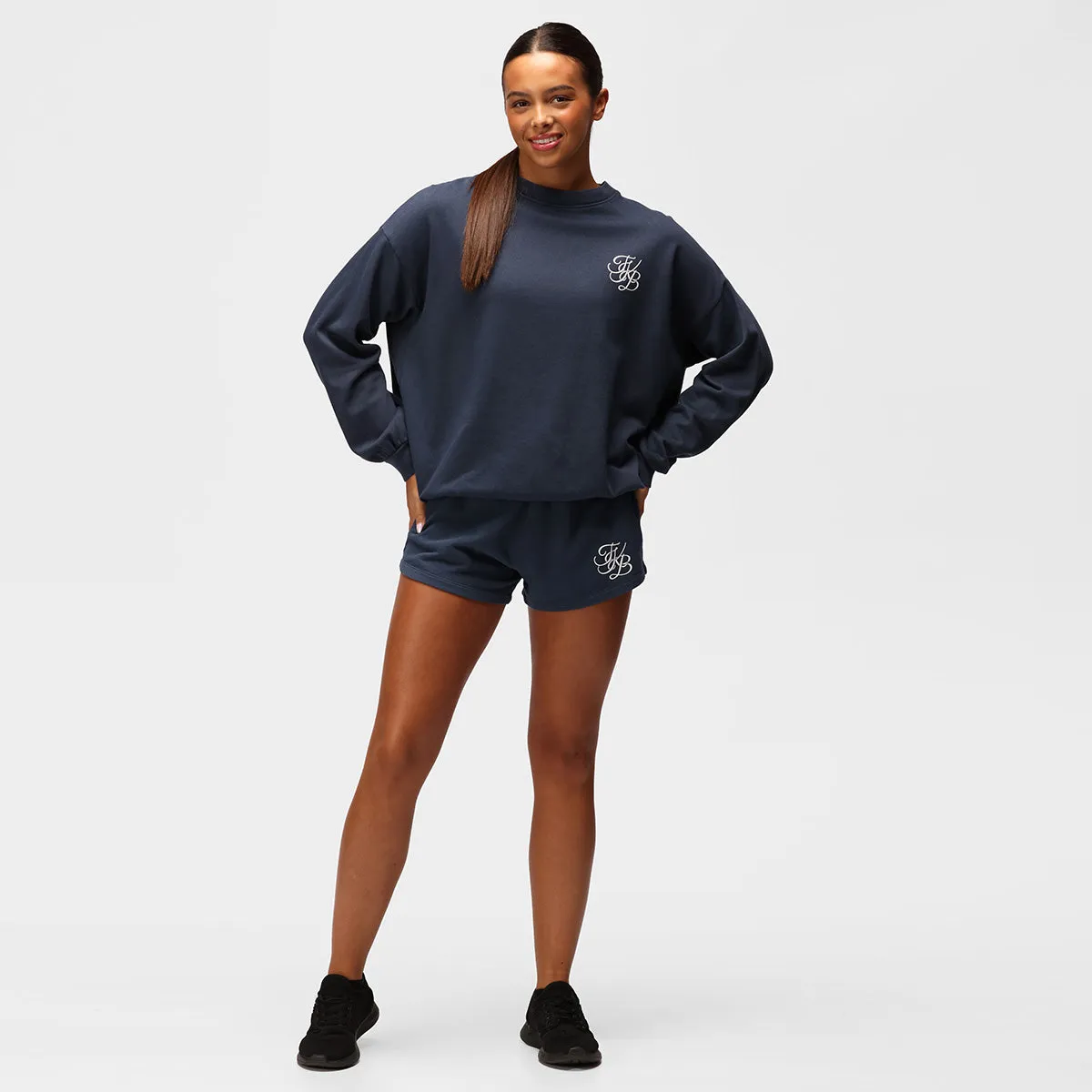 TKB Navy Terry Oversized Sweatshirt