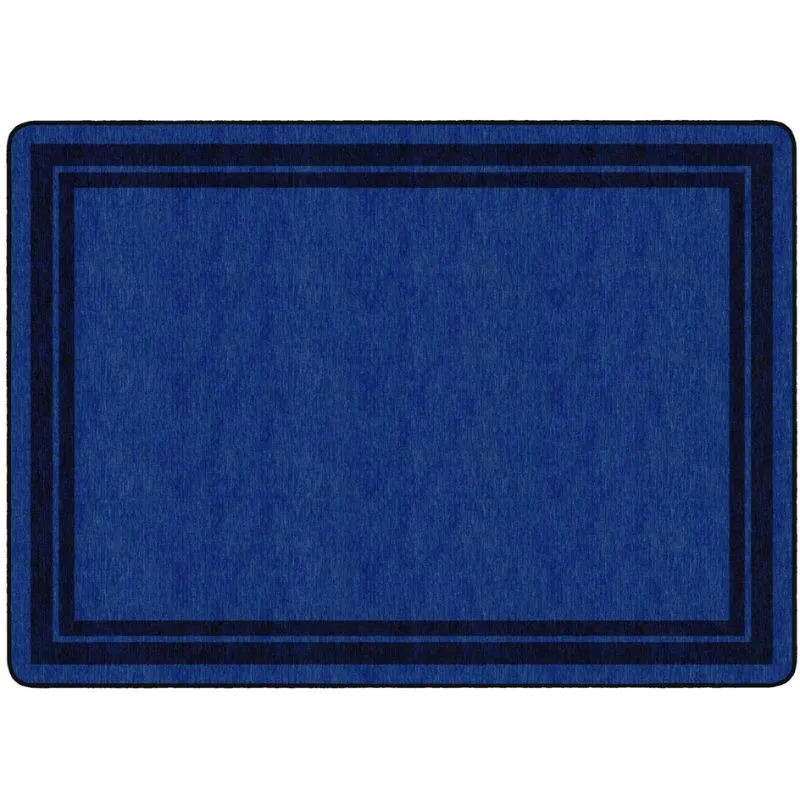 Tone on Tone Double Border Classroom Rug