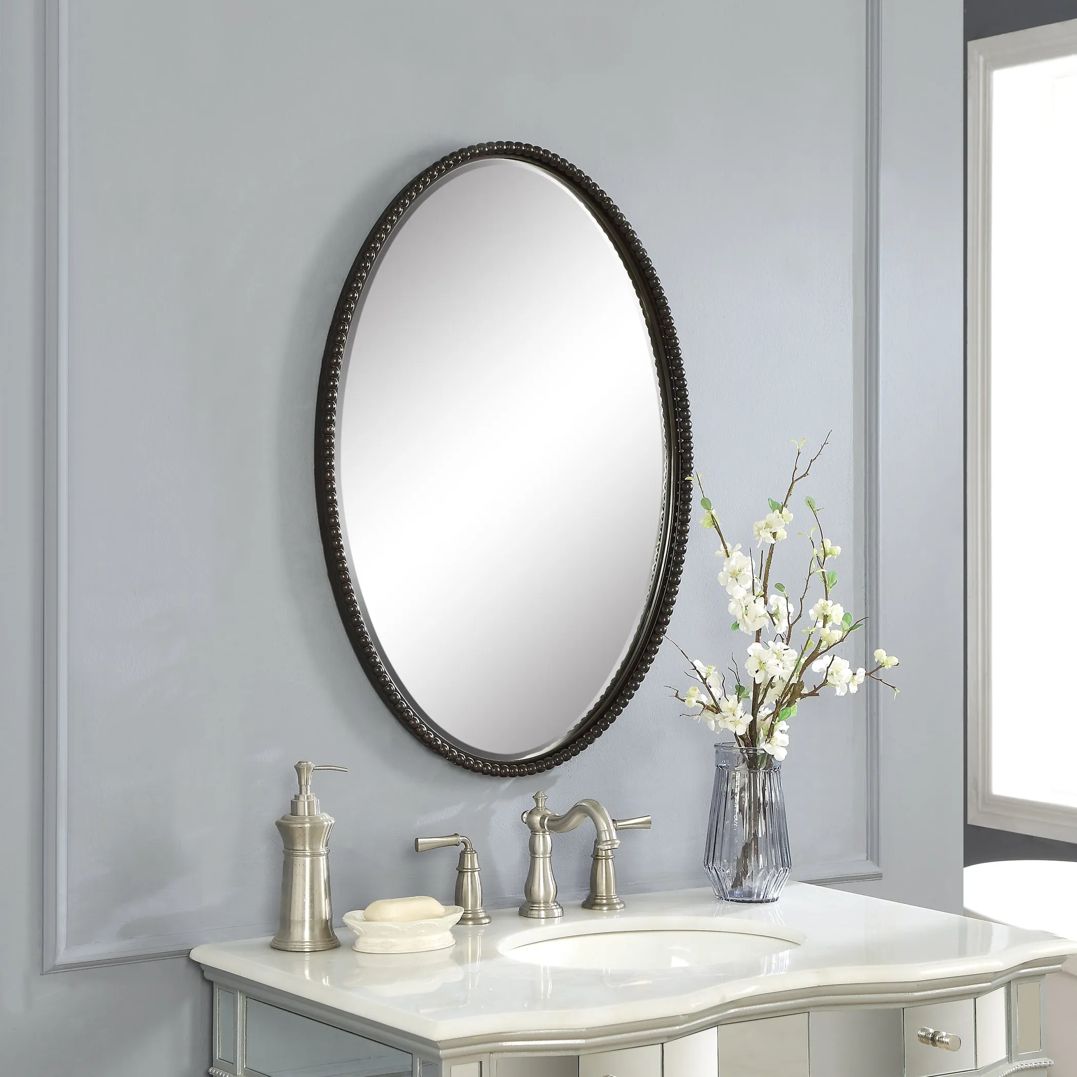 Uttermost Sherise Bronze Oval Mirror