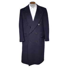 Vintage Mens Overcoat Early 1950s Navy Blue Coat Jack Golds Clothes Montreal M L