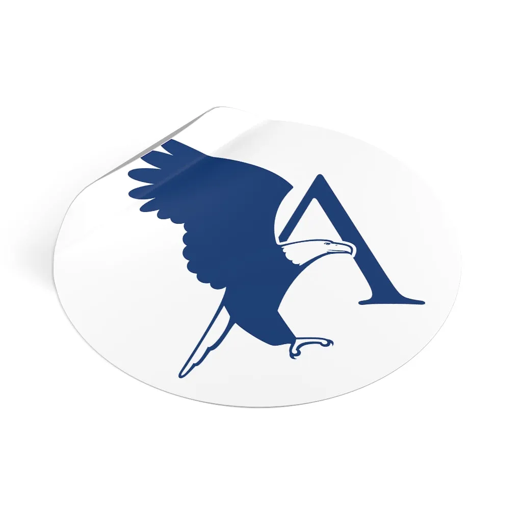 Vinyl Sticker with Eagle A Logo-White