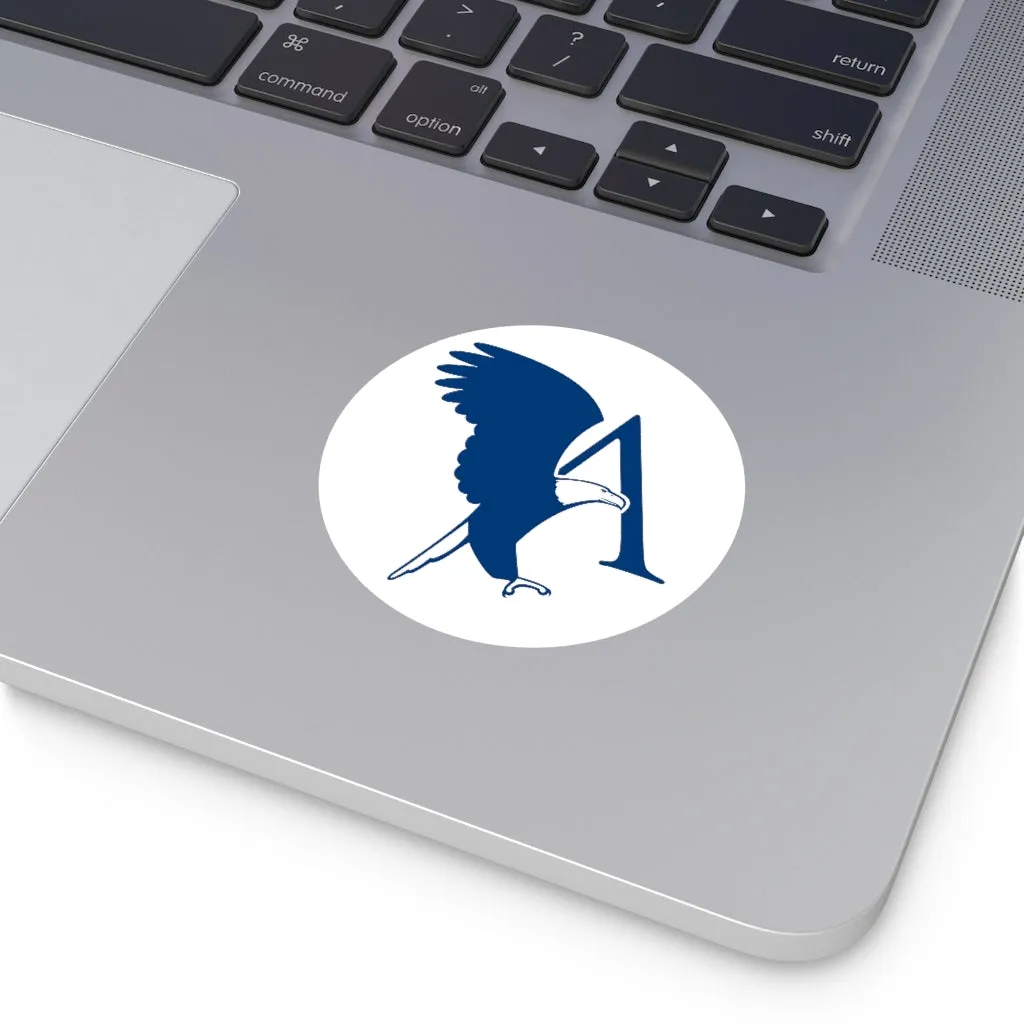 Vinyl Sticker with Eagle A Logo-White