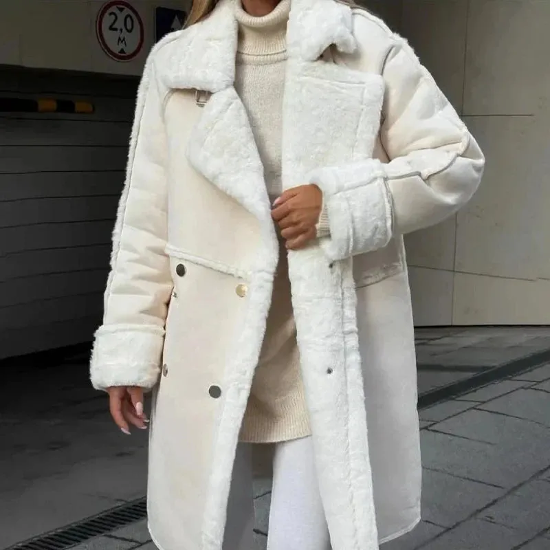 WarmNest Wool Lapel Coat