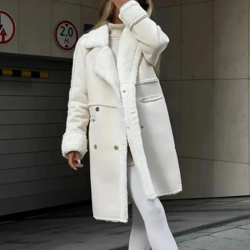 WarmNest Wool Lapel Coat