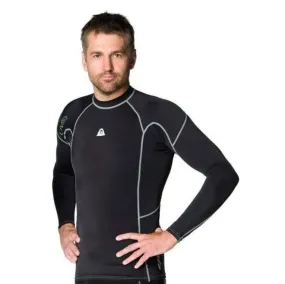 Waterproof R30 Rash Vest Long Sleeve GREEN Trim Men