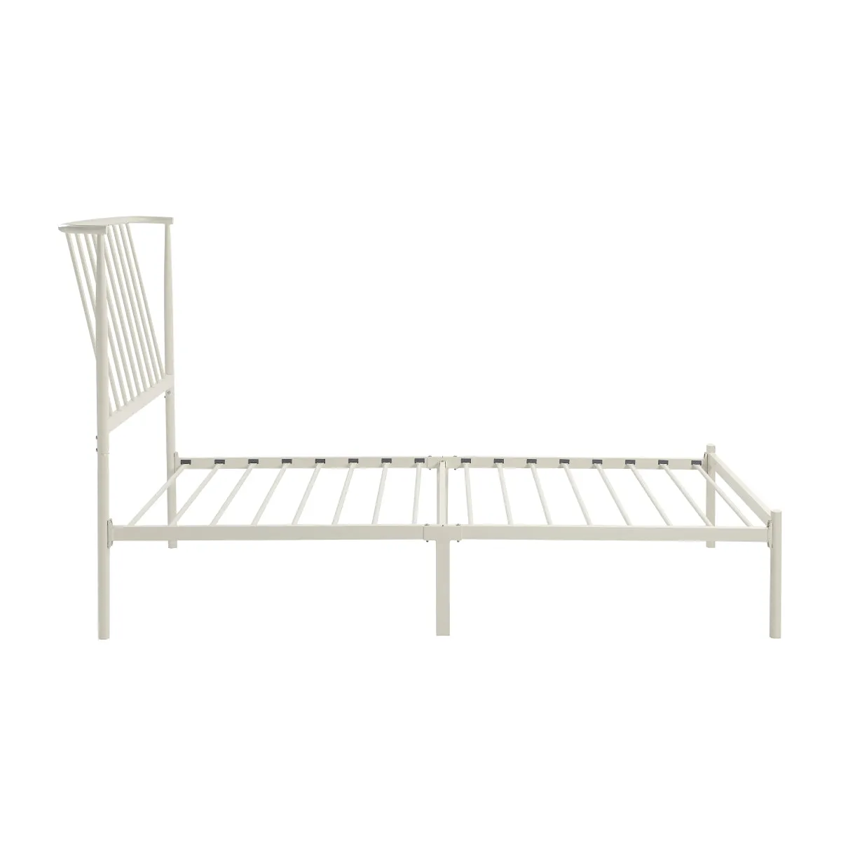 White Twin Platform Bed - Modern & Sturdy Design