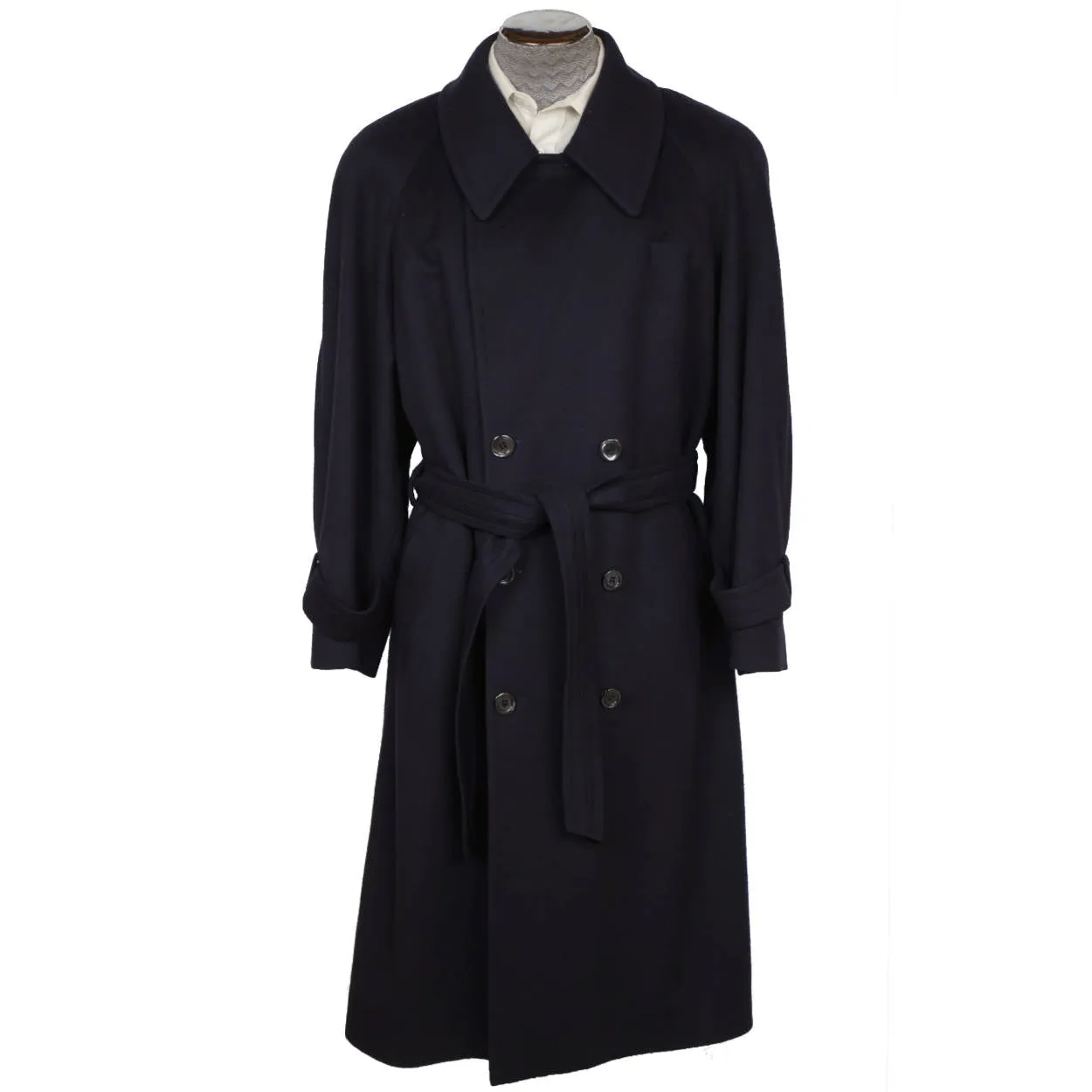 Zilli France Pure Cashmere Coat Mens Continental Overcoat Silk Lining Size M 40